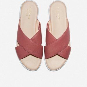 Cole Haan ZERØGRAND Criss Cross Slide Sandals Pink